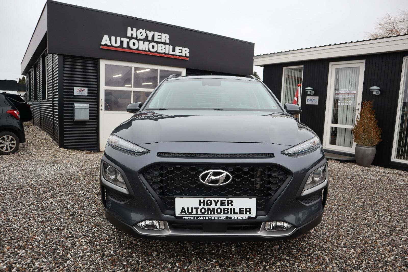 Blå Hyundai Kona fra 2018