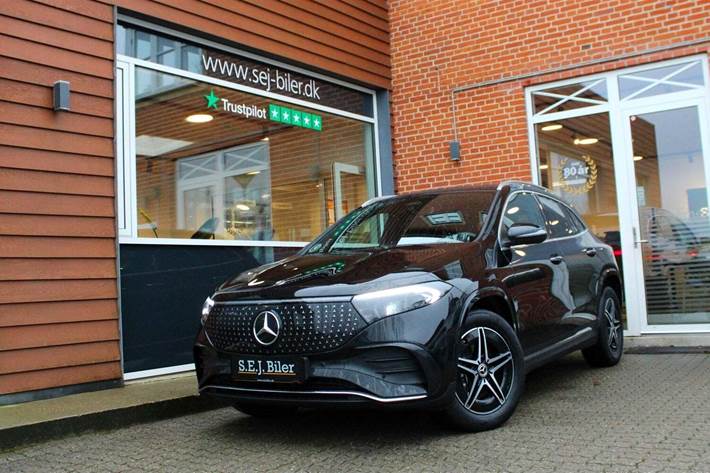 Sort Mercedes EQA250+ fra 2024 set udefra