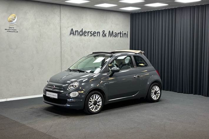 Grå Fiat 500C fra 2016