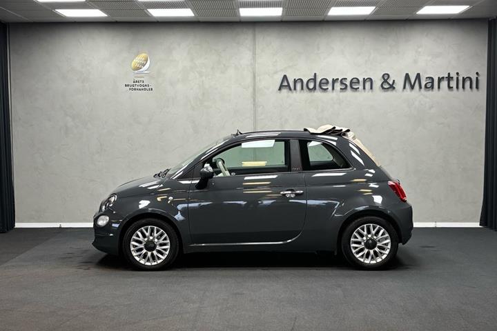 Grå Fiat 500C fra 2016