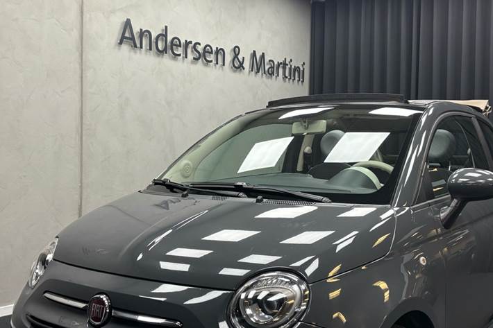 Grå Fiat 500C fra 2016