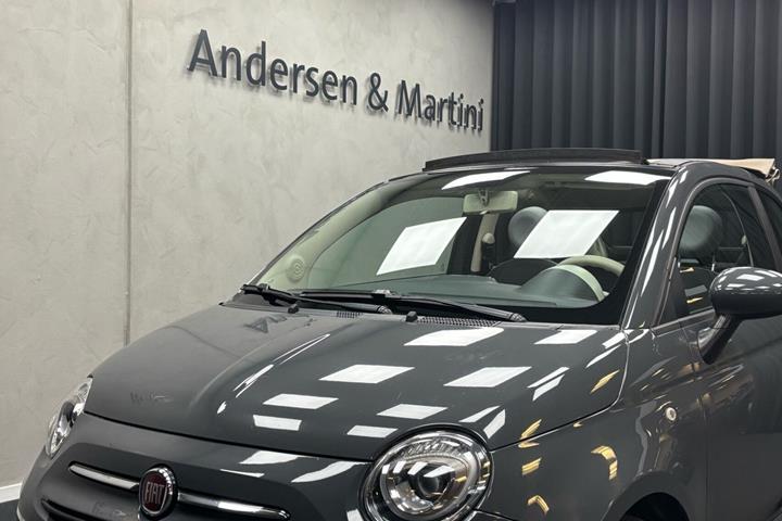 Grå Fiat 500C fra 2016