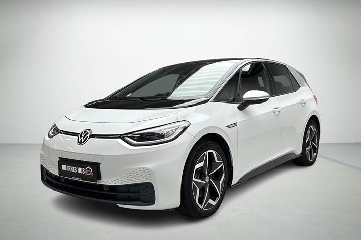 Hvid VW ID.3 fra 2020 set udefra