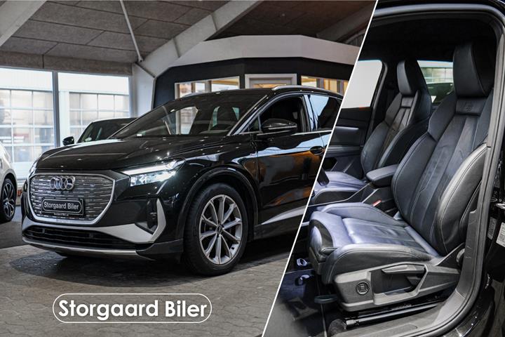Sort Audi Q4 e-tron fra 2022 set udefra