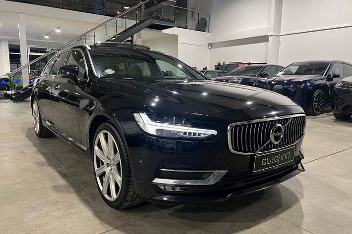 Sort Volvo V90 fra 2017 set udefra