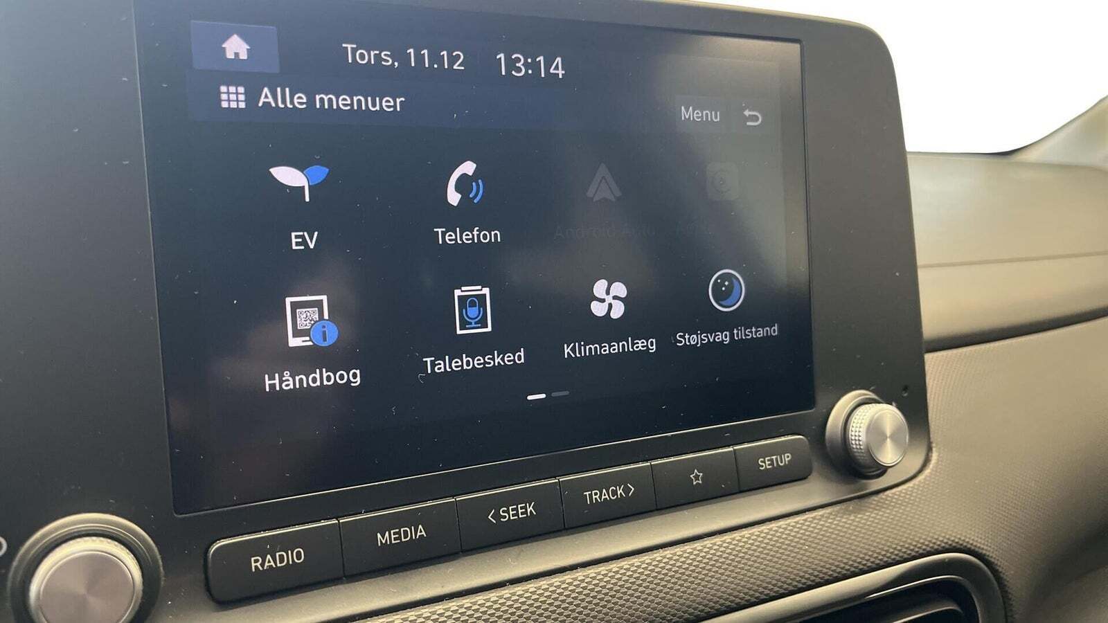 Hvid Hyundai Kona fra 2021