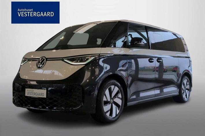 Blå VW ID.Buzz fra 2025 set udefra