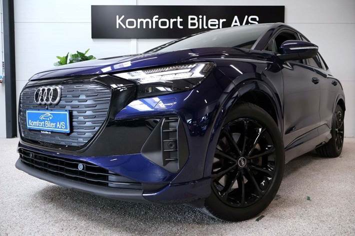 Blå Audi Q4 e-tron fra 2022