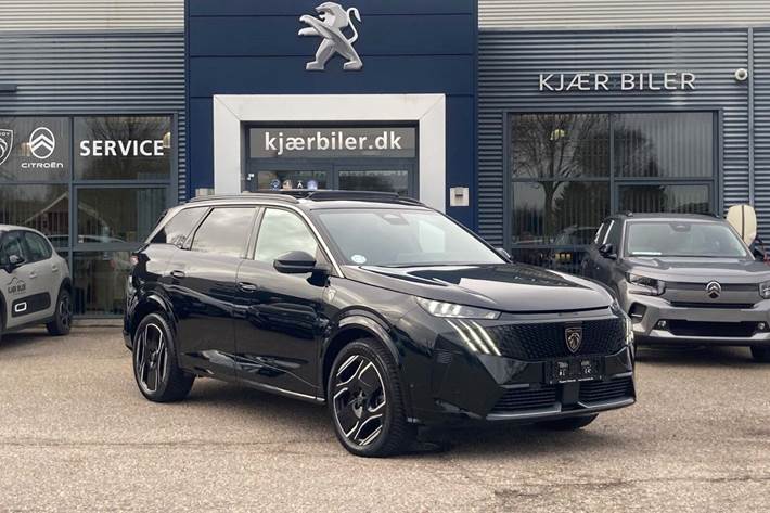 Sort Peugeot e-5008 fra 2024 set udefra