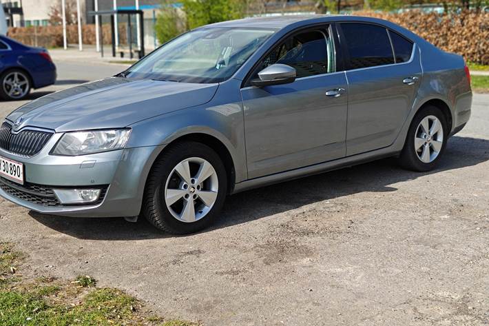 Grå Skoda Octavia fra 2013