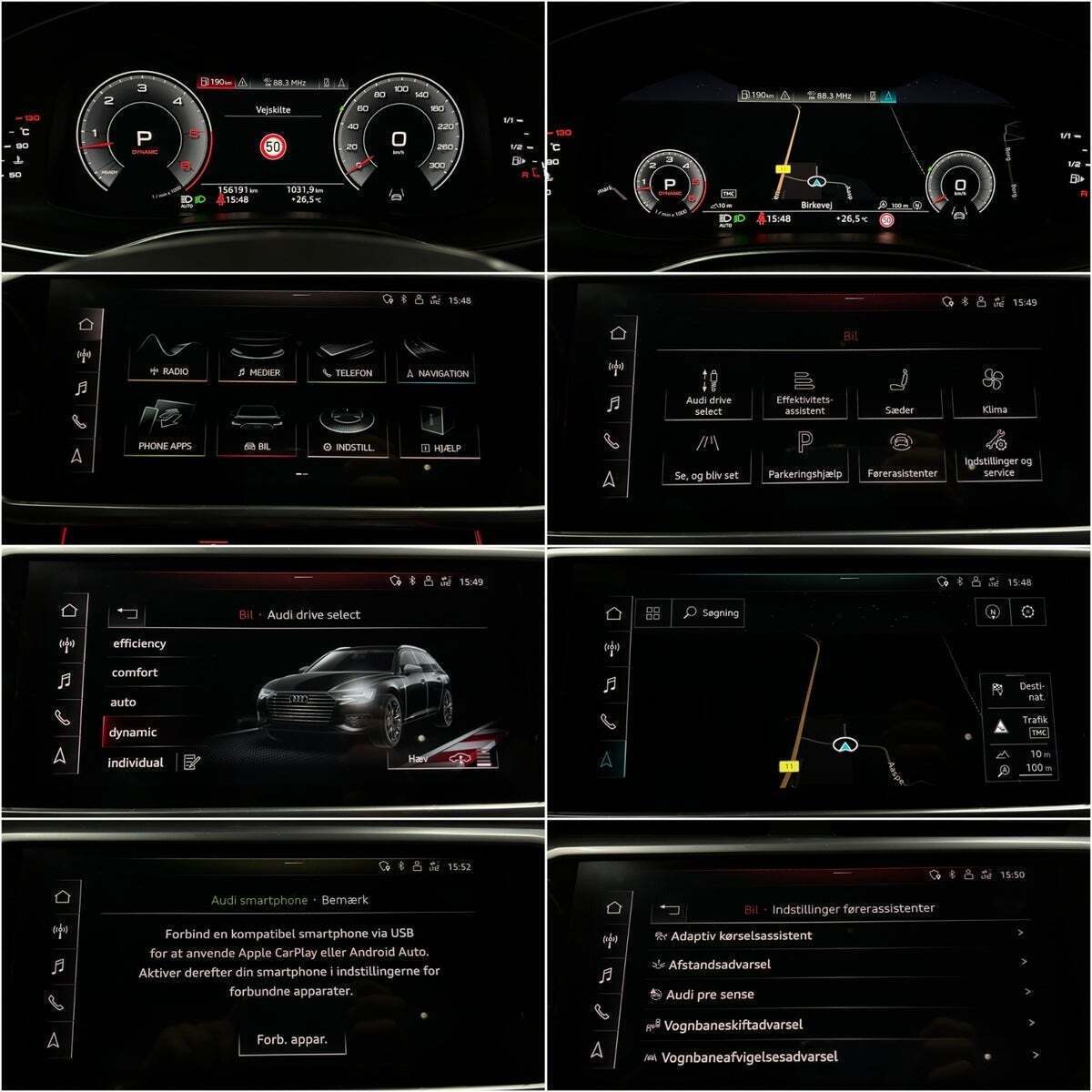 Blå Audi A6 fra 2018