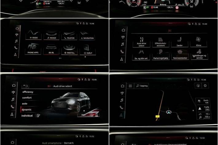 Blå Audi A6 fra 2018