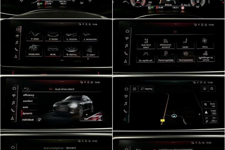 Blå Audi A6 fra 2018