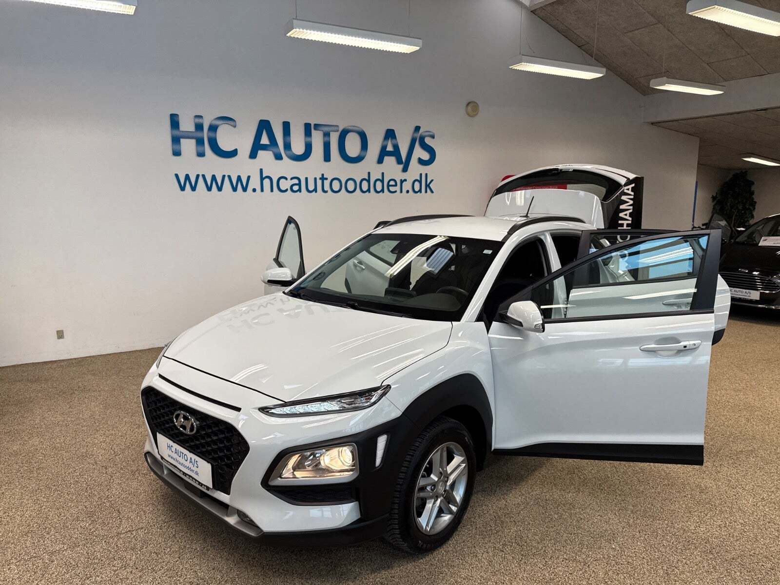 Hvid Hyundai Kona fra 2020