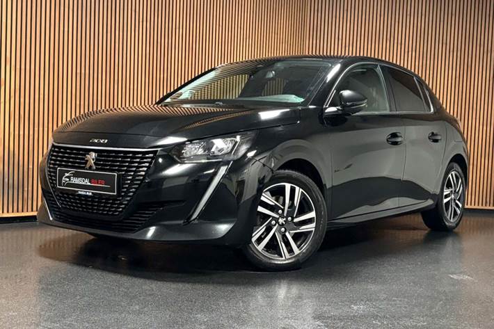 Sort Peugeot 208 fra 2020 set udefra