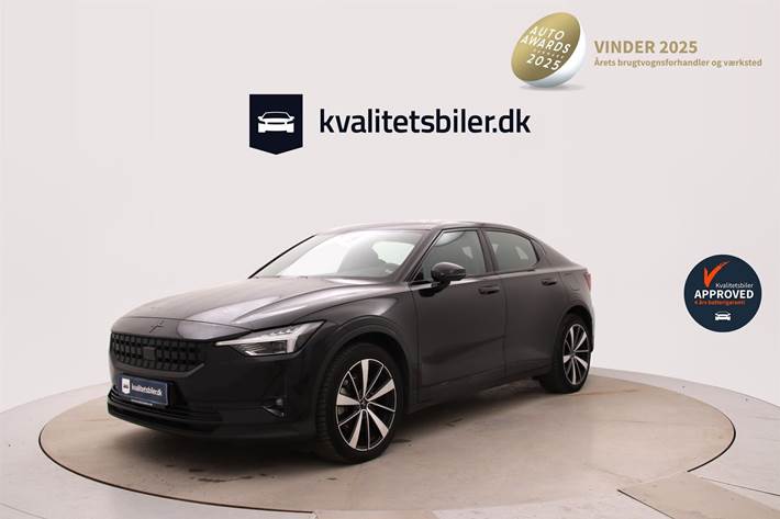 Sort Polestar 2 fra 2022 set udefra