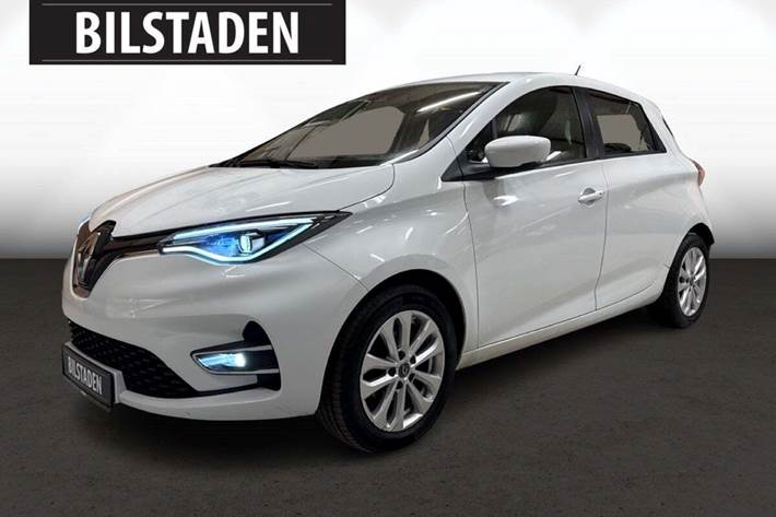 Hvid Renault Zoe fra 2019 set udefra