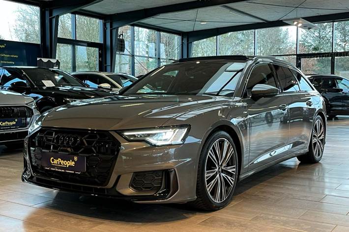 Grå Audi A6 fra 2024 set udefra