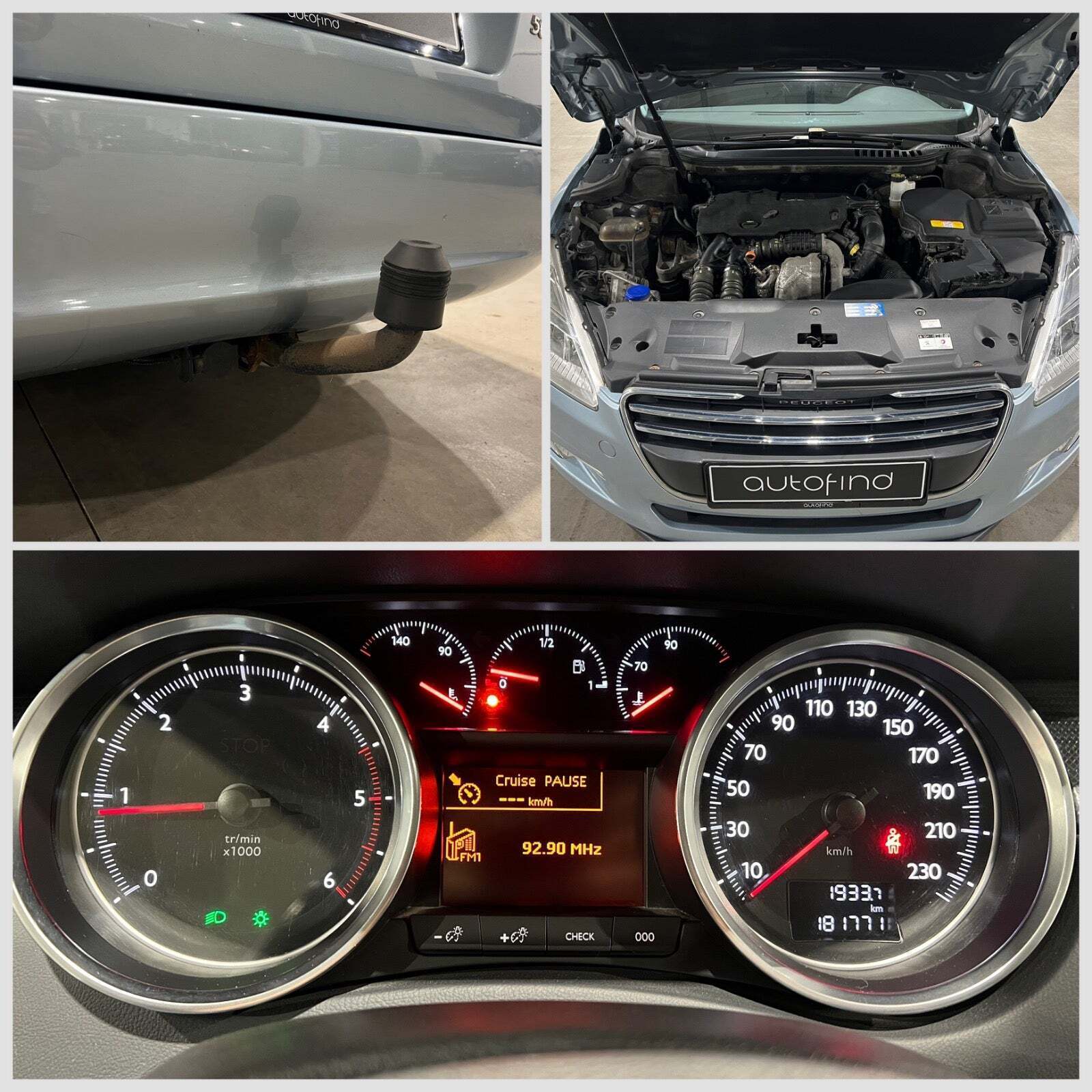 Blå Peugeot 508 fra 2012