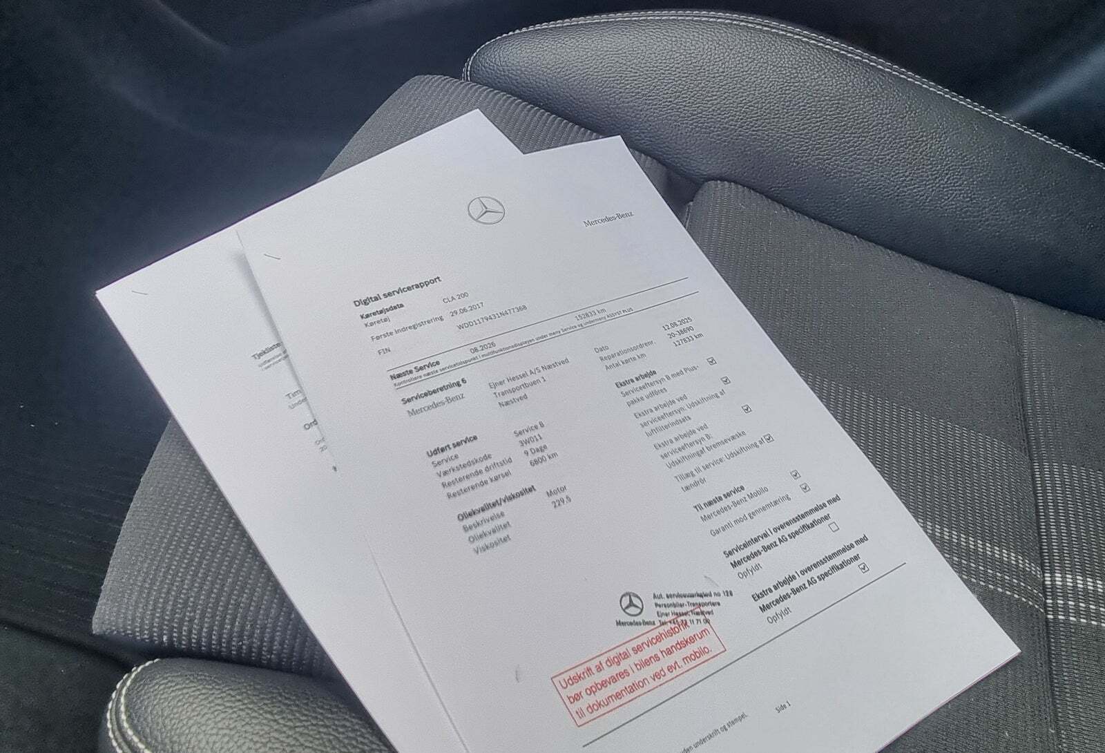 Brun Mercedes CLA200 fra 2016