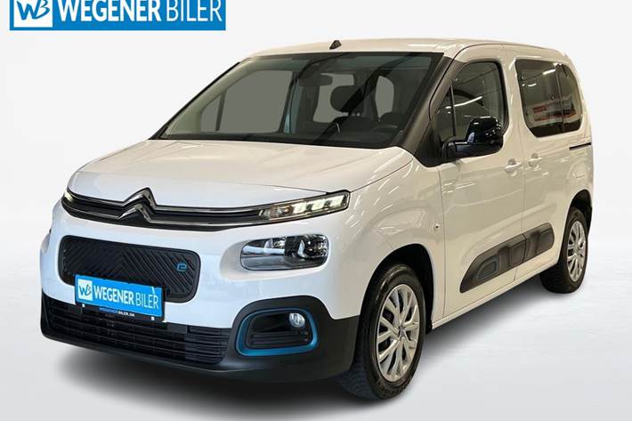 Hvid Citroën ë-Berlingo fra 2023 set udefra