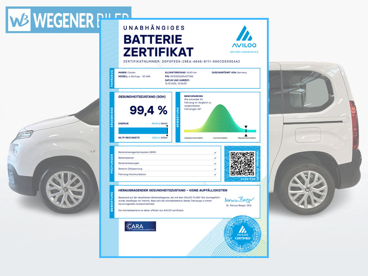 Hvid Citroën ë-Berlingo fra 2023