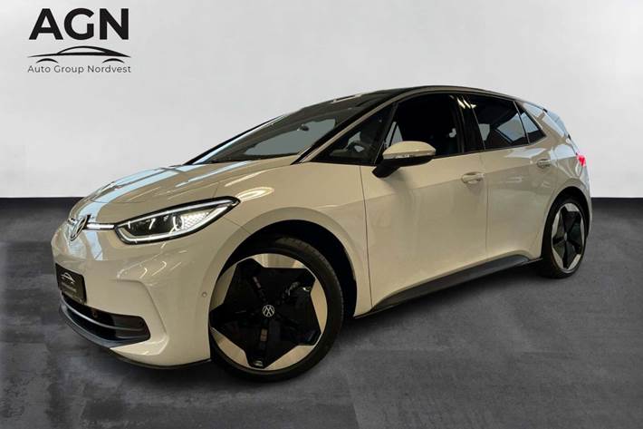 Hvid VW ID.3 fra 2025 set udefra