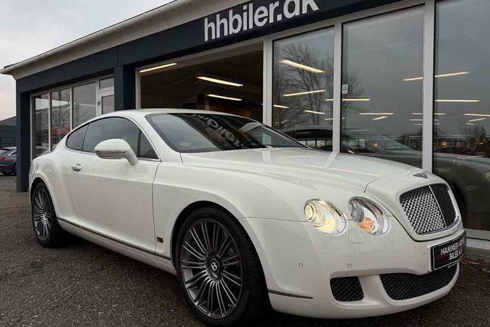 Hvid Bentley Continental GT fra 2010