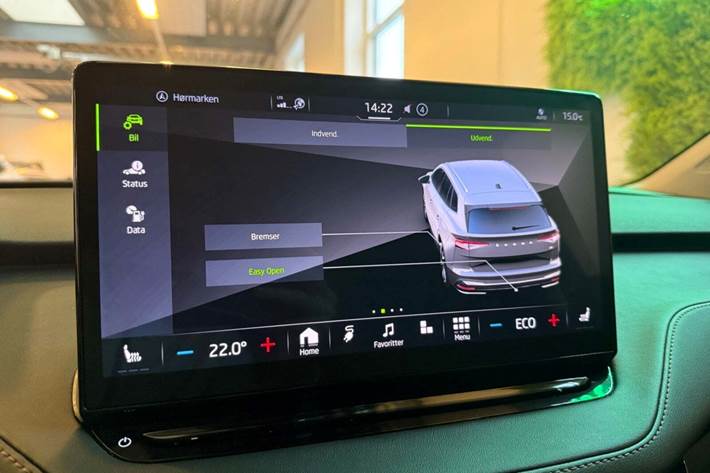 Grå Skoda Enyaq fra 2022