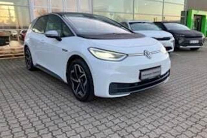 Hvid VW ID.3 fra 2020 set udefra