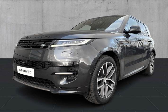 Grå Land Rover Range Rover sport fra 2025 set udefra