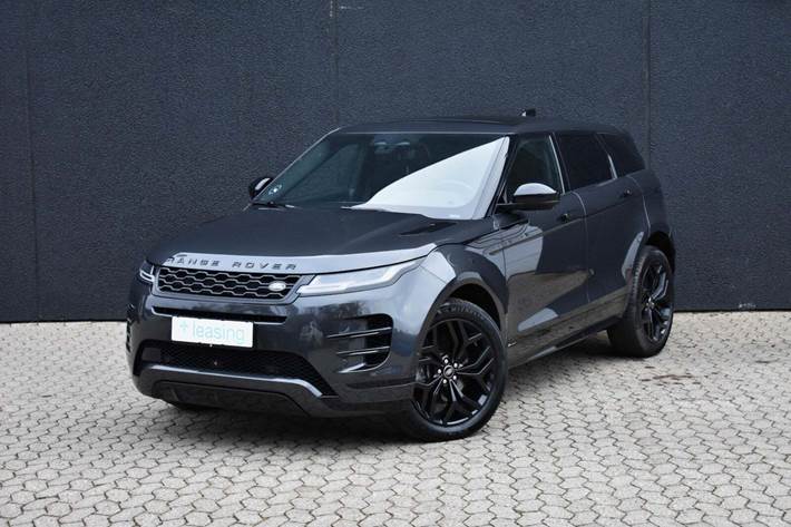 Grå Land Rover Range Rover evoque fra 2022 set udefra
