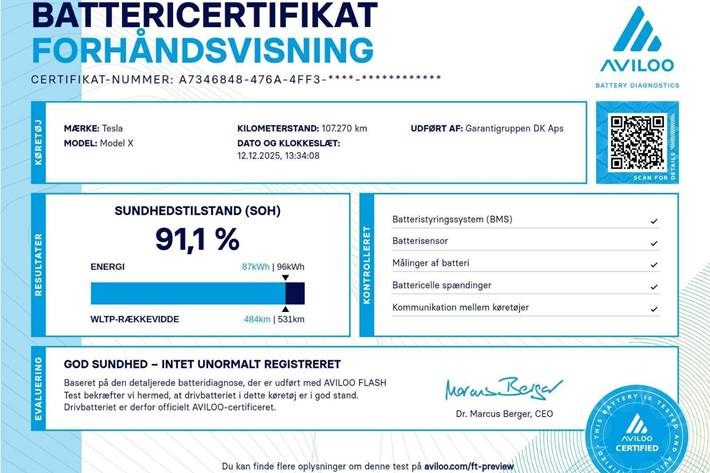 Sort Tesla Model X fra 2019