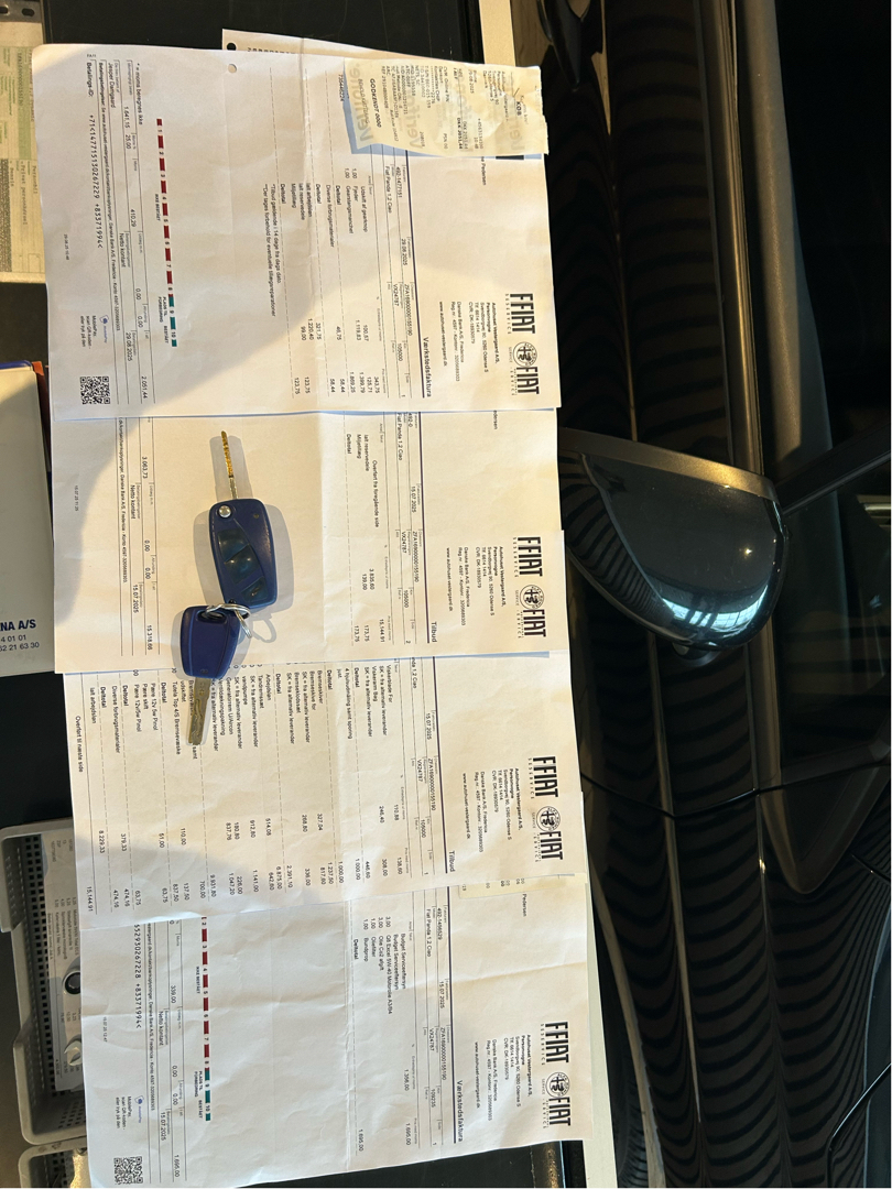 Sølv Fiat Panda fra 2004