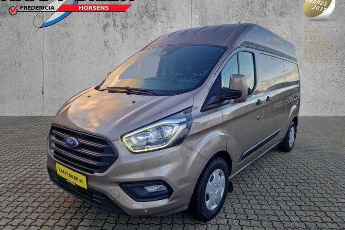Orange Ford Transit Custom 300L fra 2019 set udefra