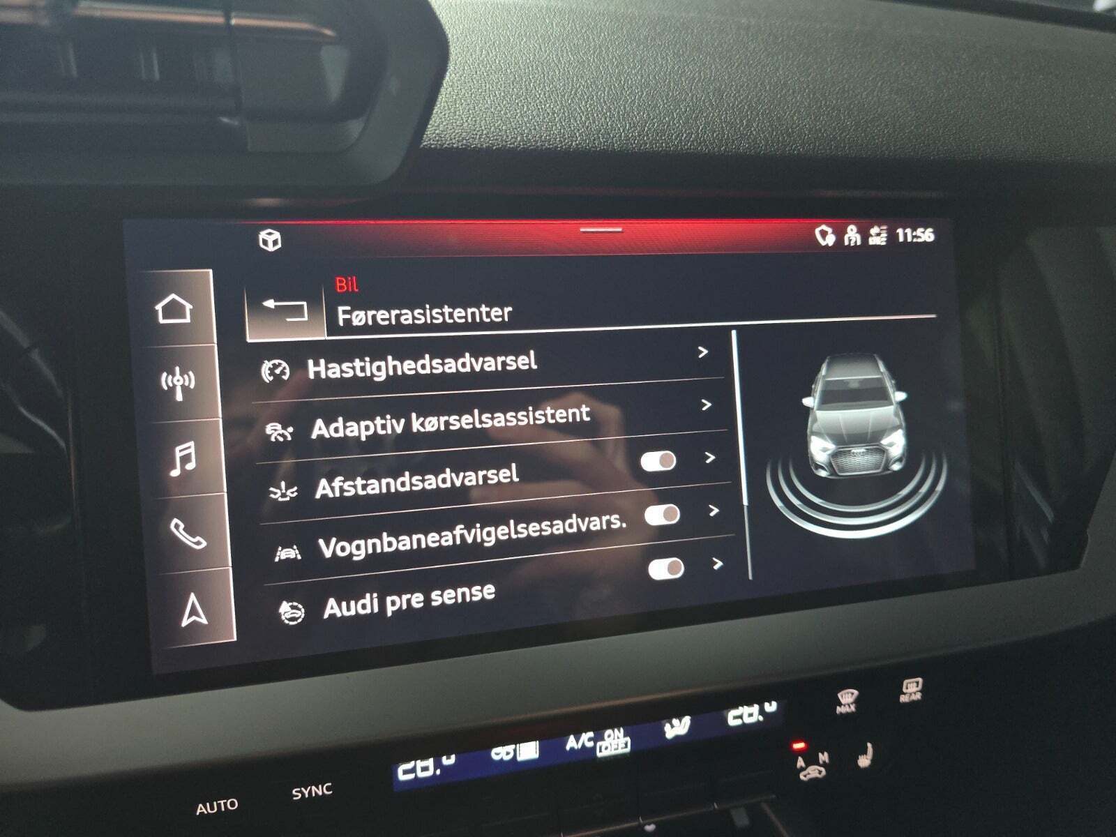 Grå Audi A3 fra 2021