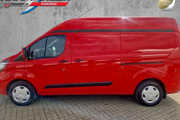 Rød Ford Transit Custom 340L fra 2019