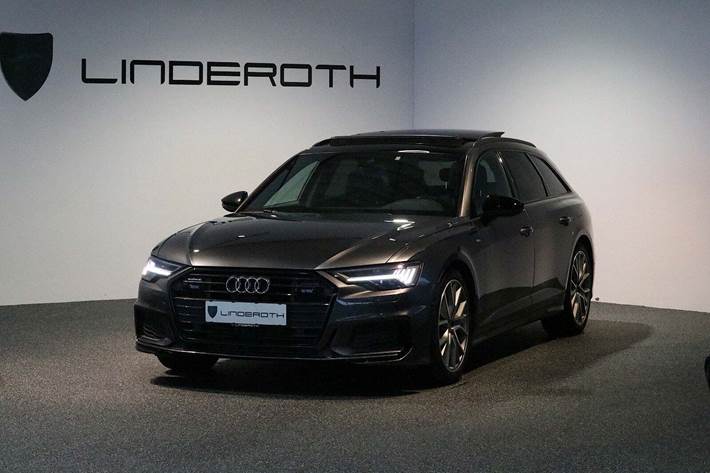 Grå Audi A6 fra 2021 set udefra