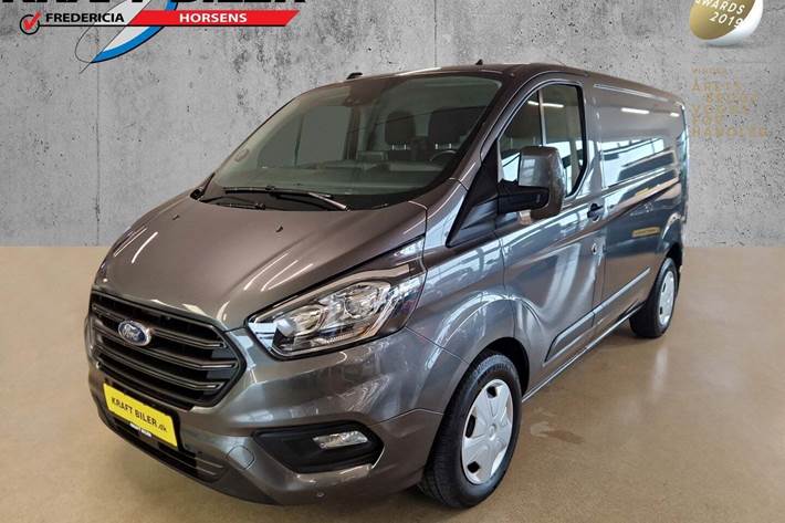 Grå Ford Transit Custom 300S fra 2021 set udefra