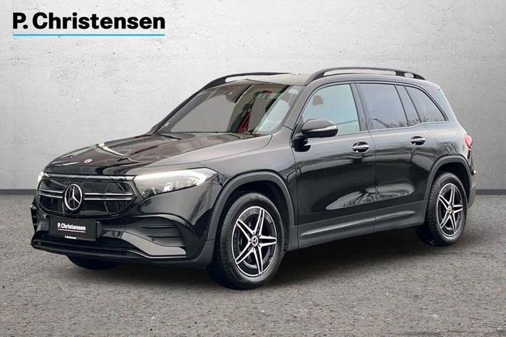 Sort Mercedes EQB250 fra 2023 set udefra