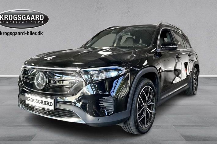 Sort Mercedes EQB300 fra 2022 set udefra