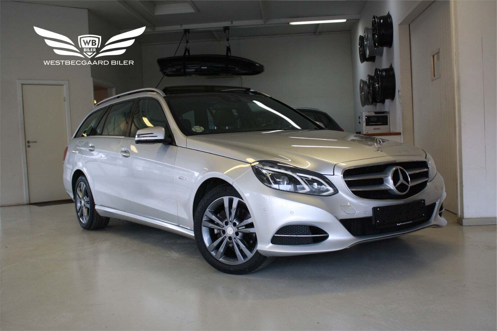 Sølv Mercedes E220 fra 2016