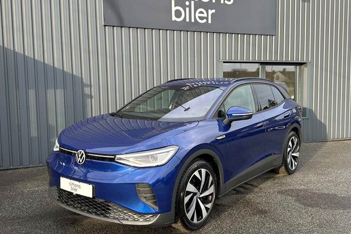 Blå VW ID.4 fra 2023 set udefra