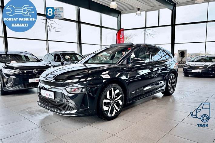 Sort Skoda Enyaq fra 2026 set udefra