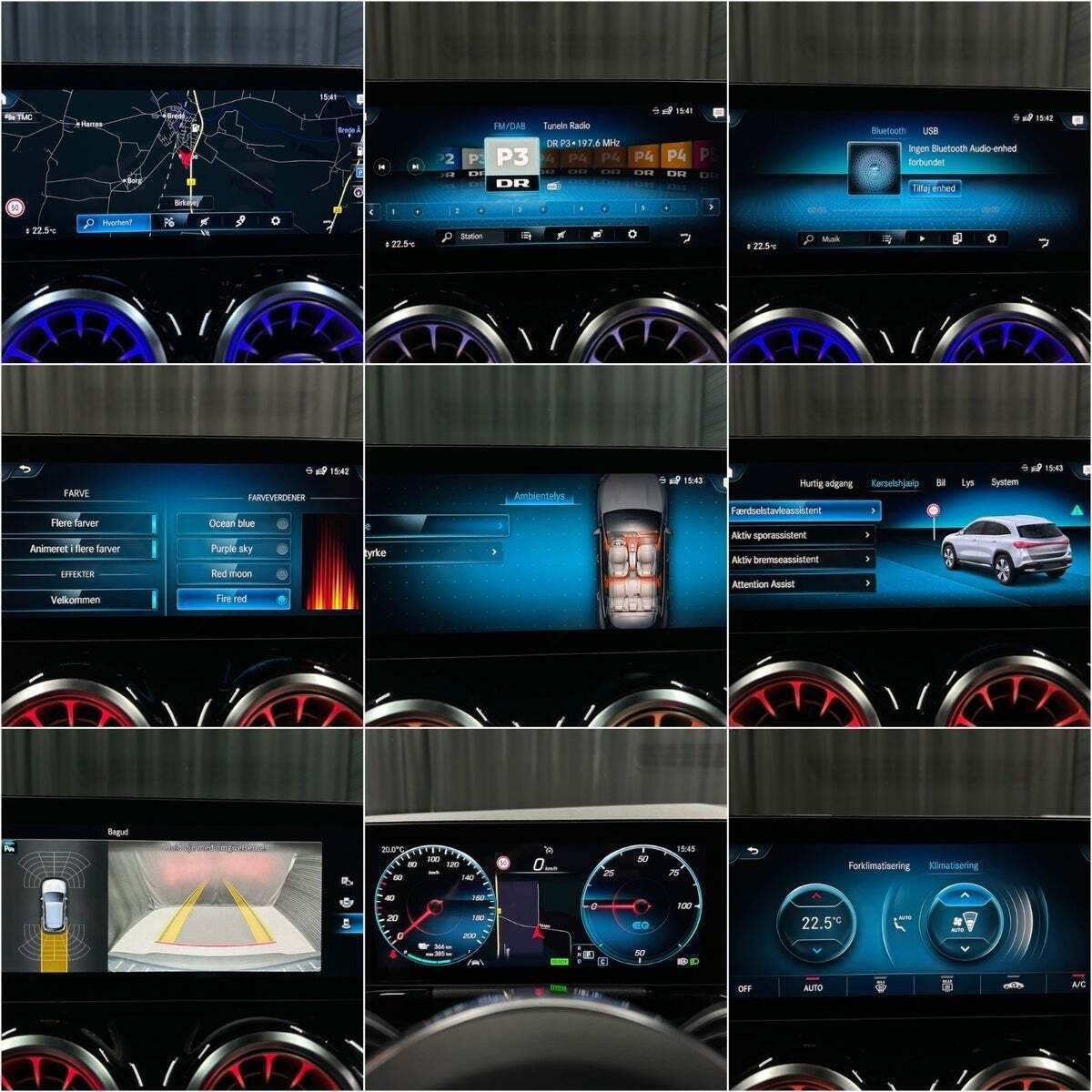 Blå Mercedes EQA250+ fra 2022