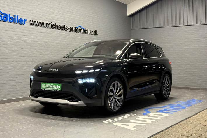 Sort Skoda Elroq fra 2025 set udefra