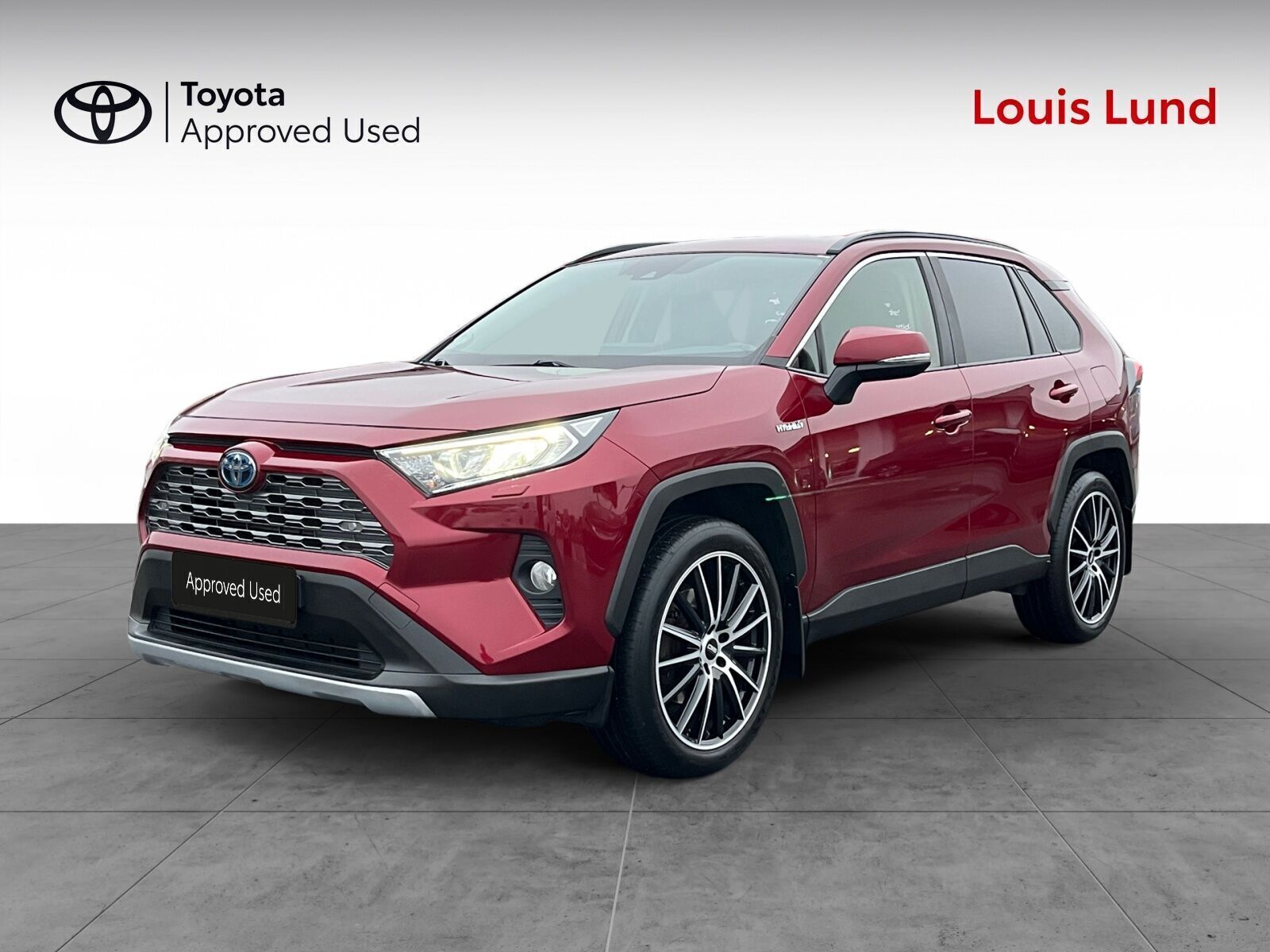 Rød Toyota RAV4 fra 2019
