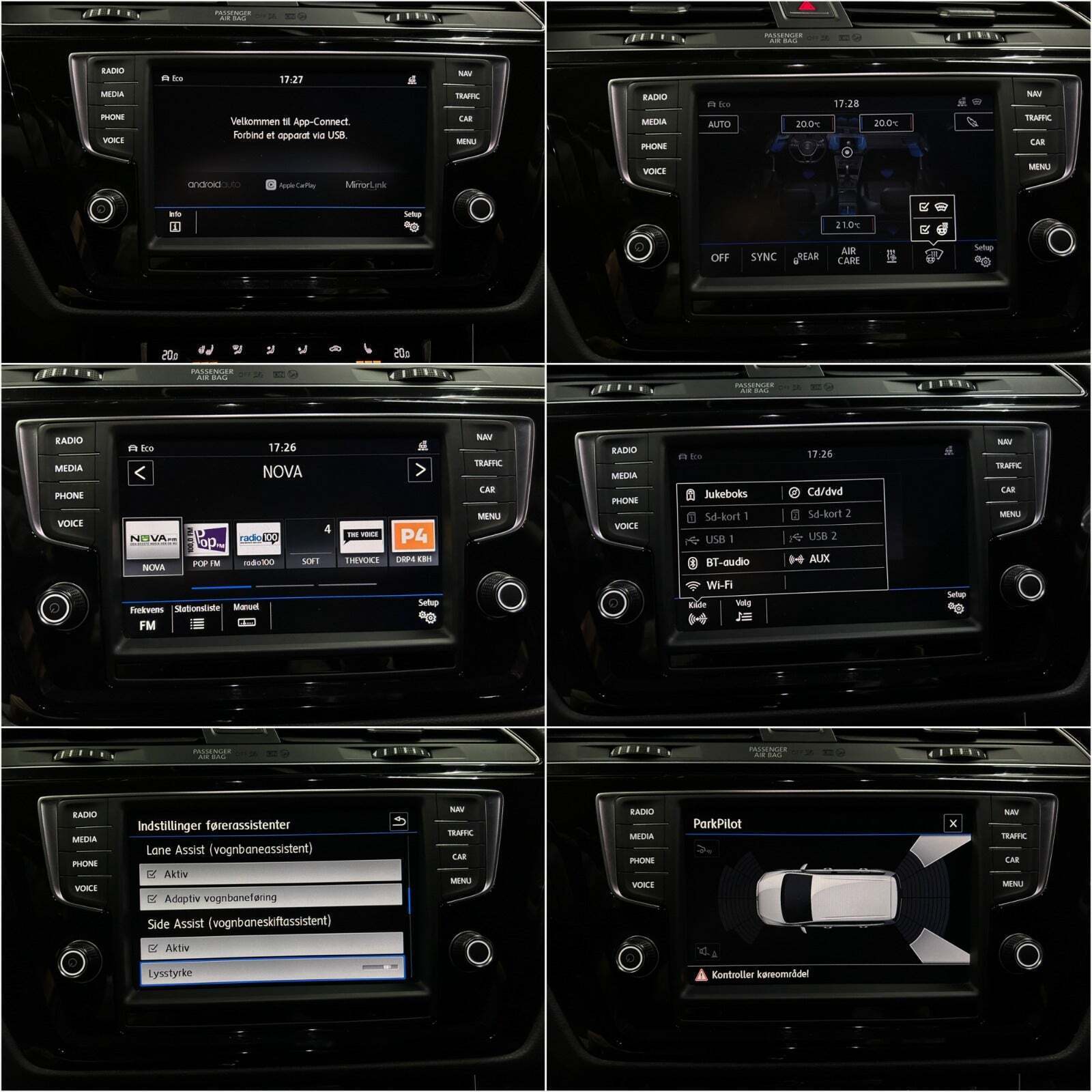 Sølv VW Touran fra 2016