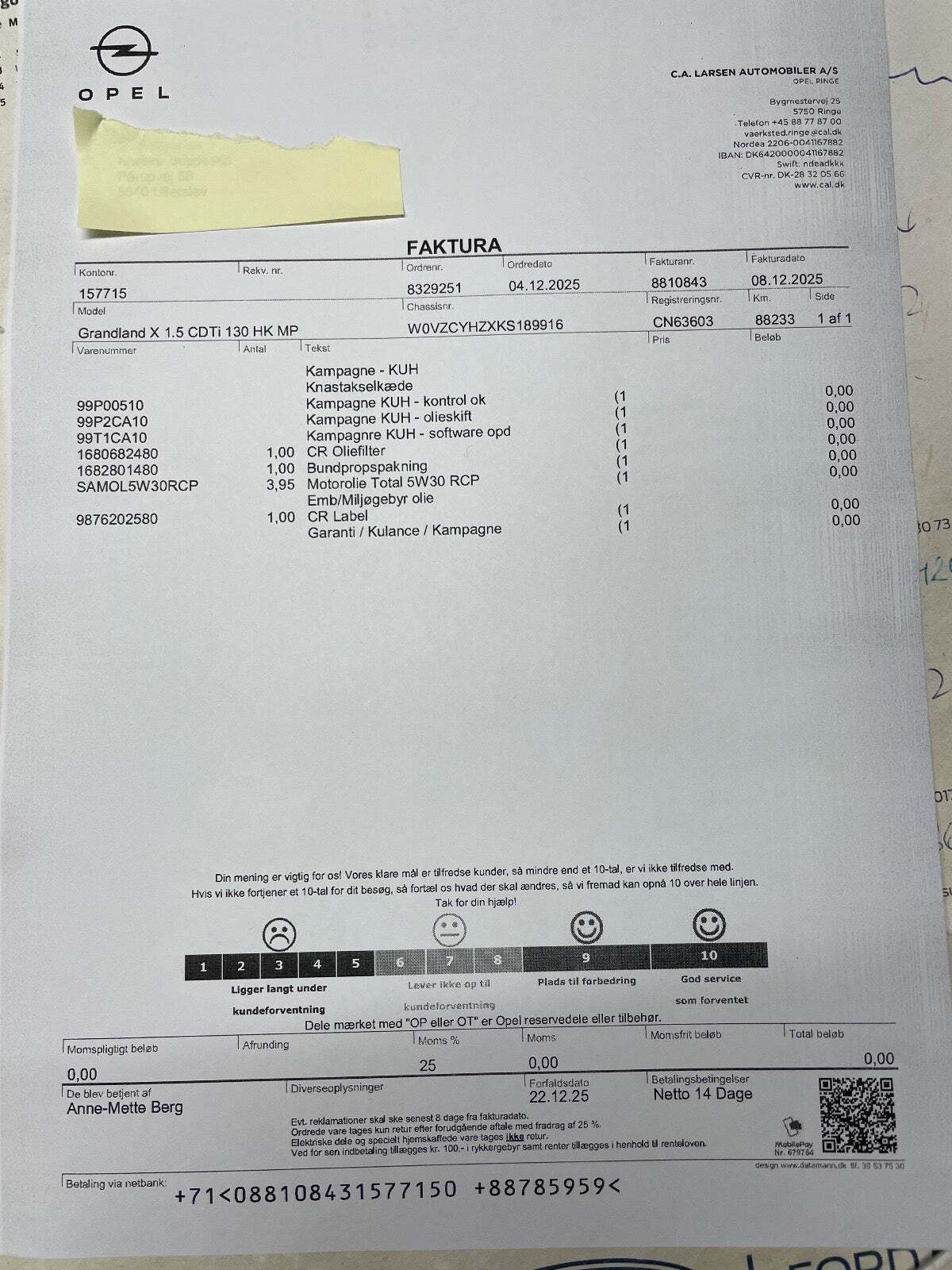 Grå Opel Grandland X fra 2019