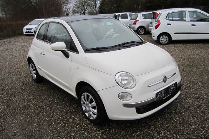 Hvid Fiat 500 fra 2011